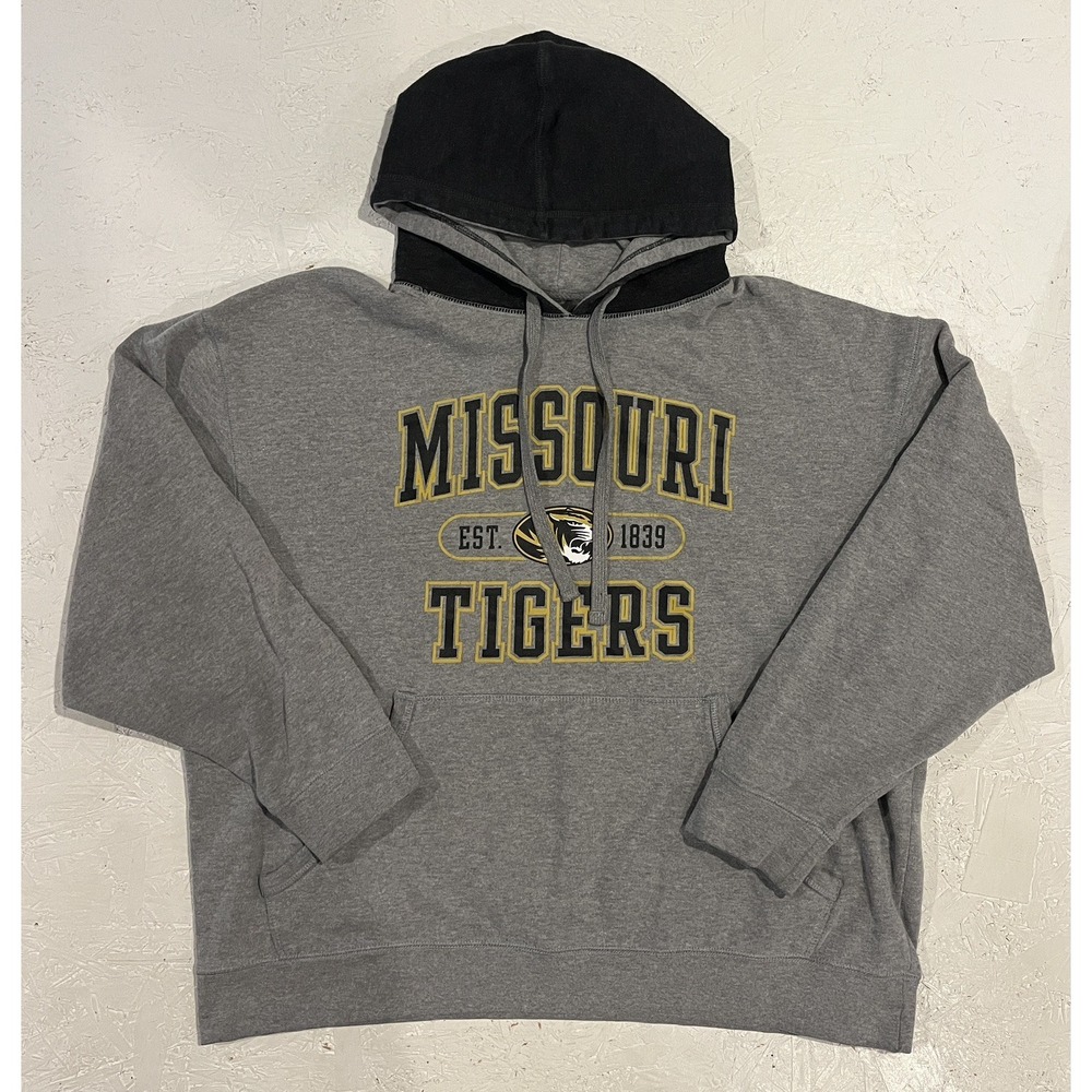 Mizzou Missouri Tigers Sweatshirt Hoodie Mens XL‎ Gray Football Knights Athletic
